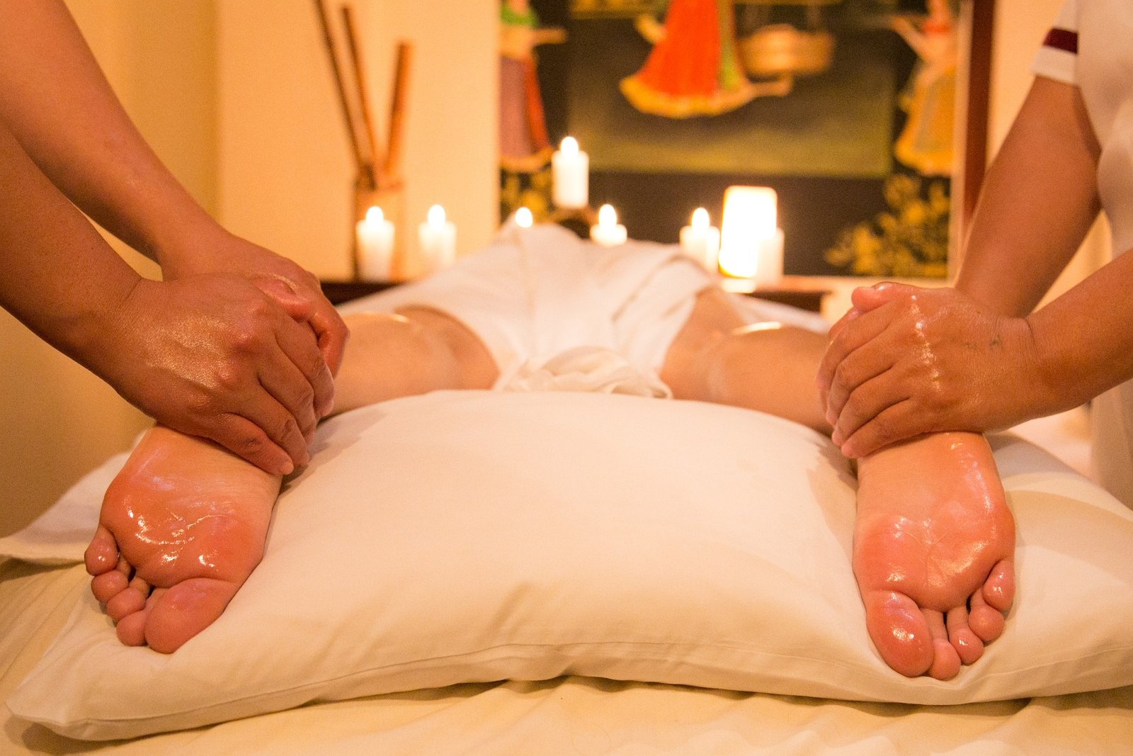 Private spa massage treatment room